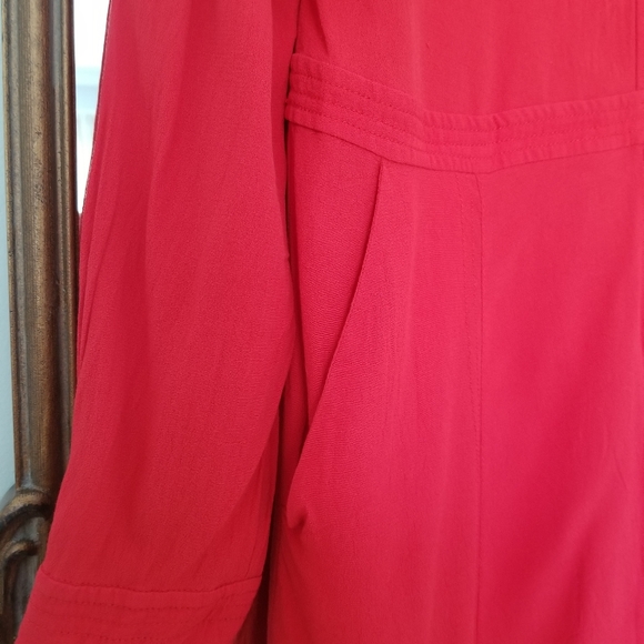 Boden Women's Red Button Down Dress - Picture 2 of 4